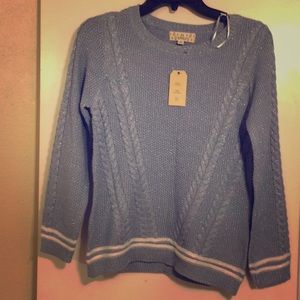 Girls light blue beautiful sweater.